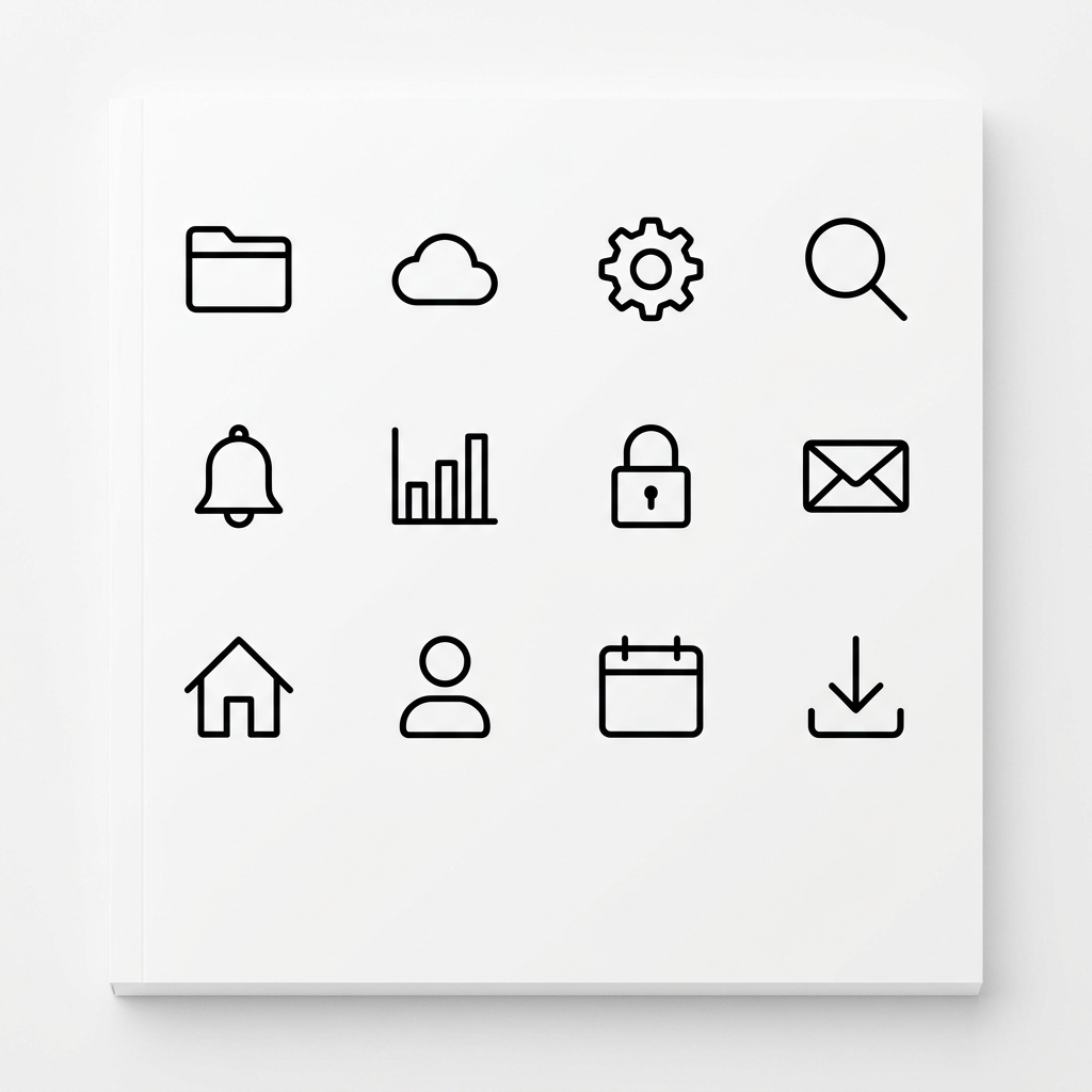 VCorv Icons — black and white icon set cover